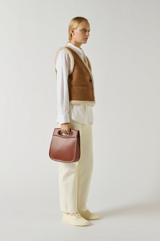 Sac Cheri - Cognac - Cuir - Femme