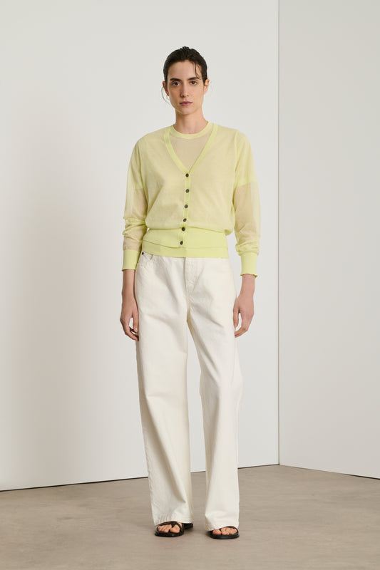 Cardigan Etretat - Jaune Acide - Femme