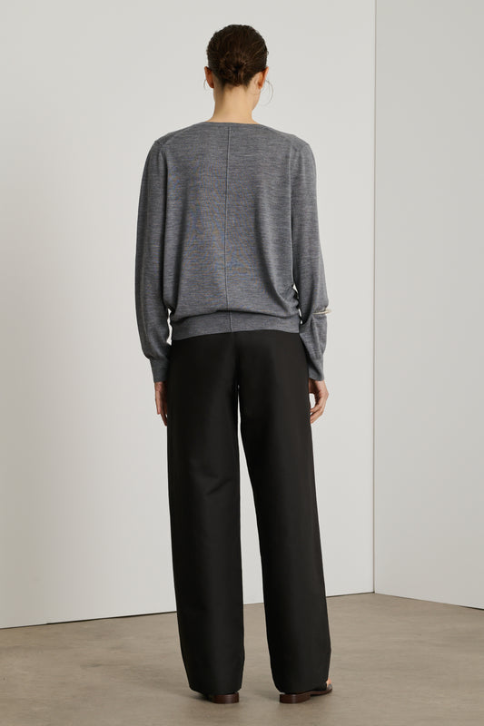 Pull Derek - Gris Chiné - Laine - Femme