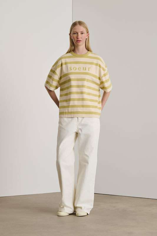 Tee-Shirt Adam - Écru/Sauge - Coton - Femme