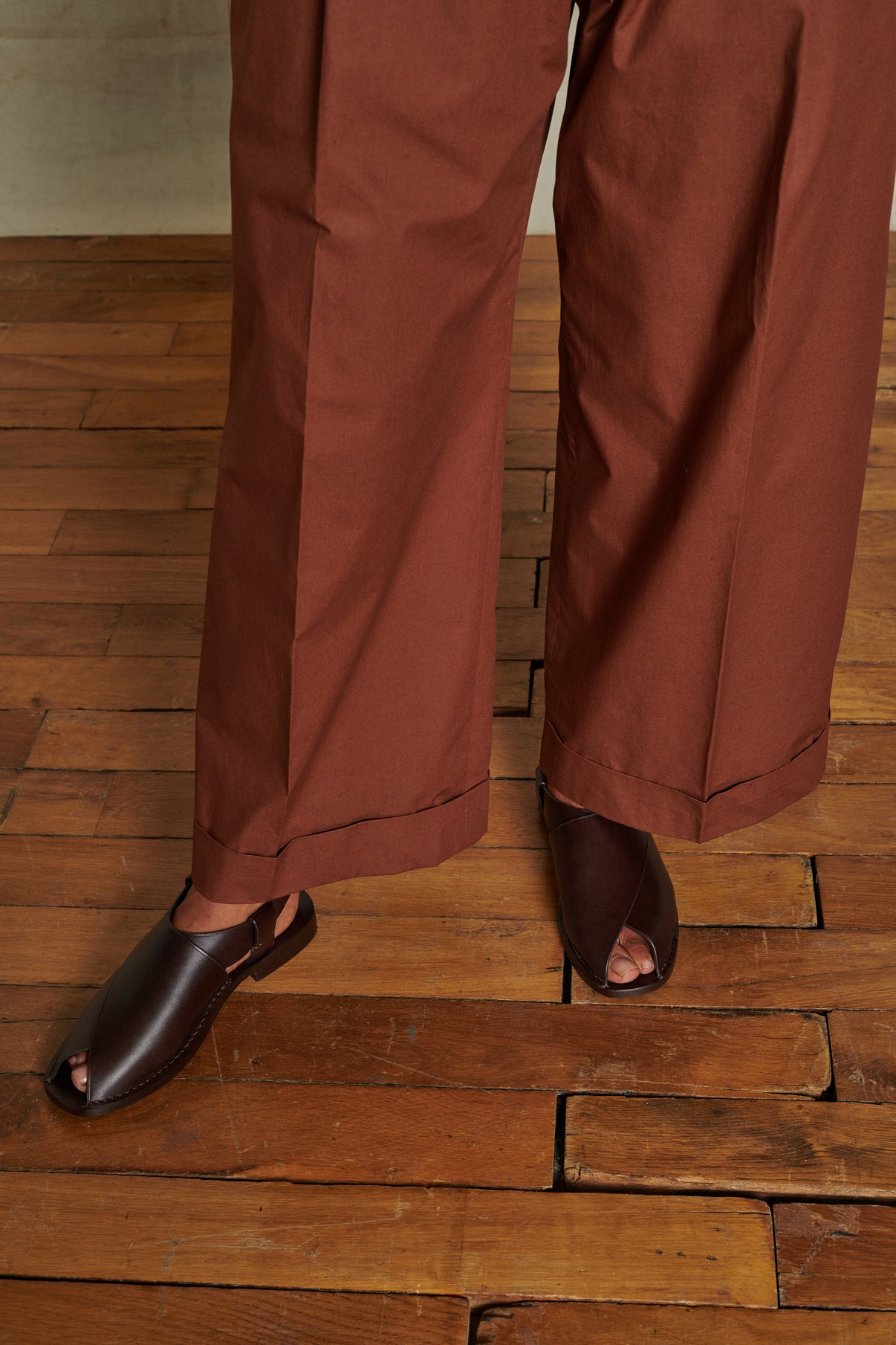 Sandales Andra - Marron Foncé - Cuir - Femme vue 5