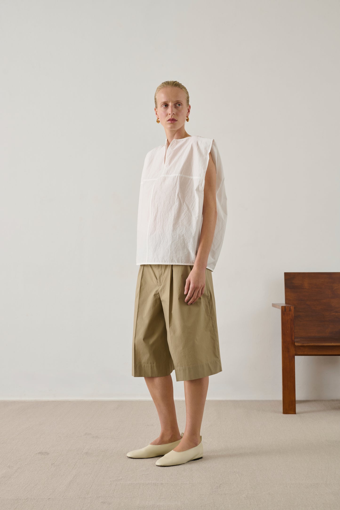 Top Isalys - Blanc - Coton - Femme