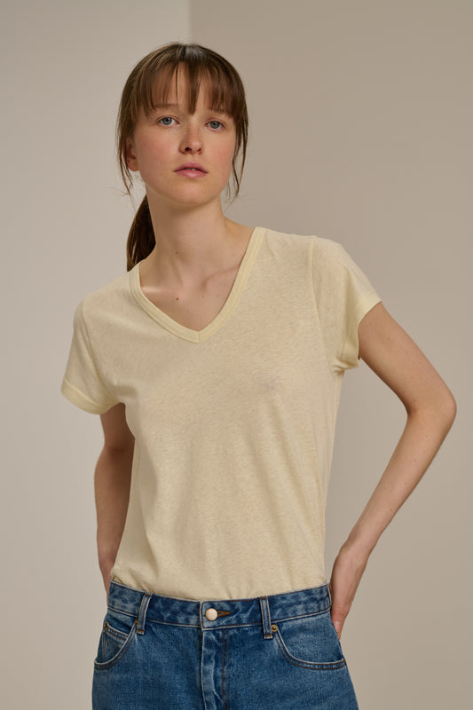 Tee-Shirt Dominique - Ecru - Femme